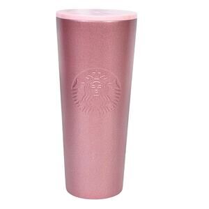 Starbucks Pink Rose Gold Stainless Steel Cold Cup Tumbler 24 oz Venti 2020 New